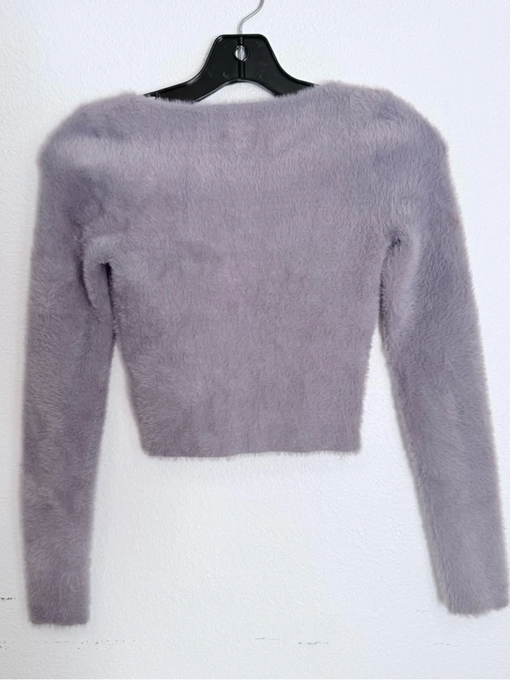 Aritzia Sunday Best Elsie Cropped Sweater Light Purple Women's Size XXS - Picture 3 of 5